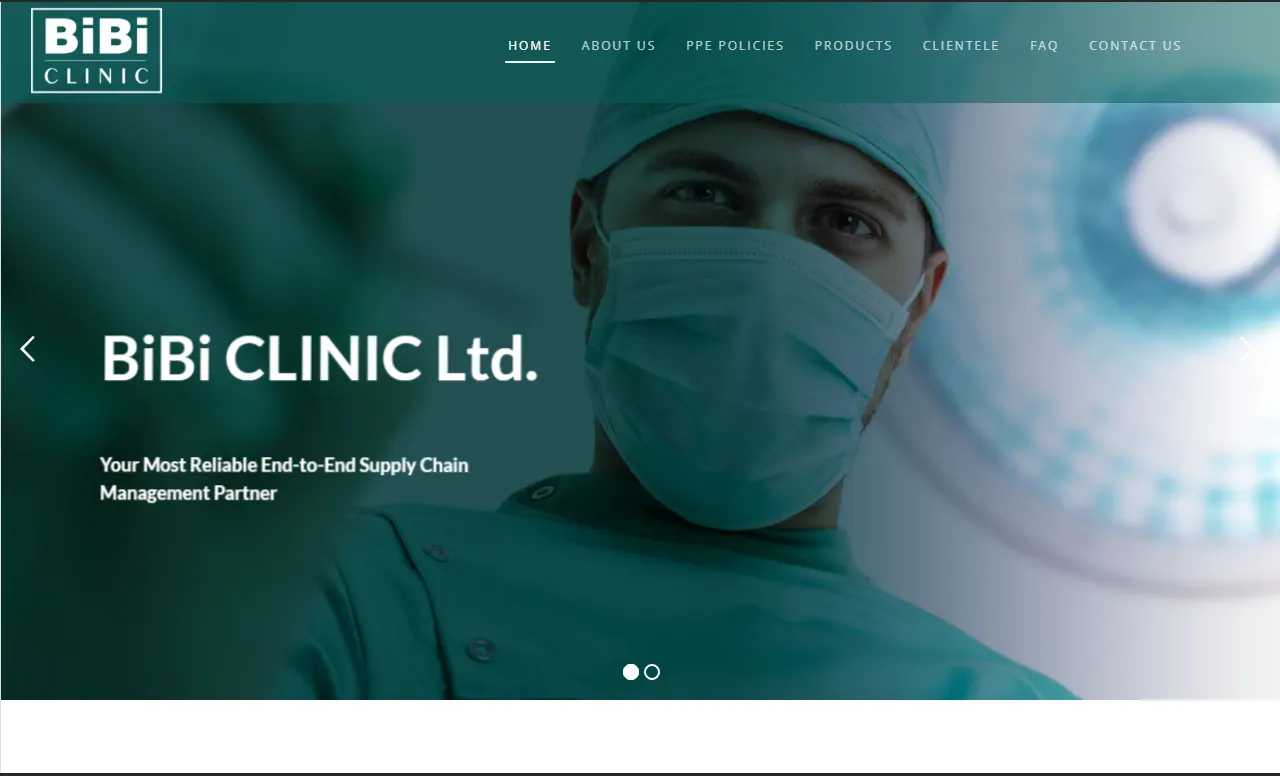 Homepage of Bibi Clinic