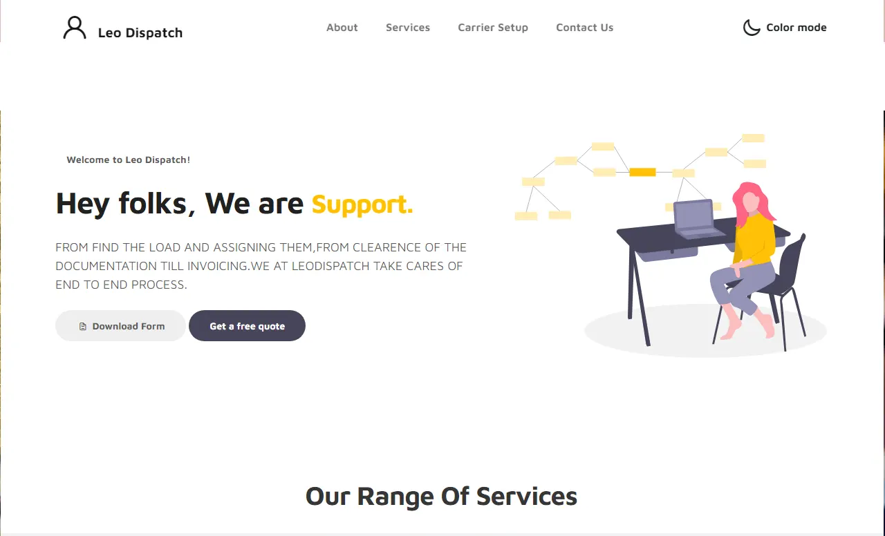 Homepage of Leo Dispatch