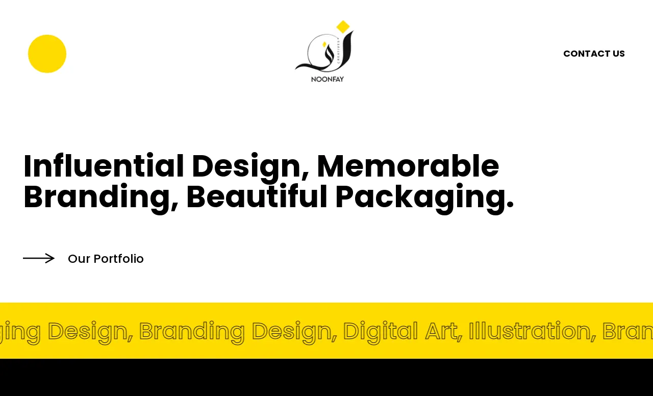 Homepage of Noonfay Creative
