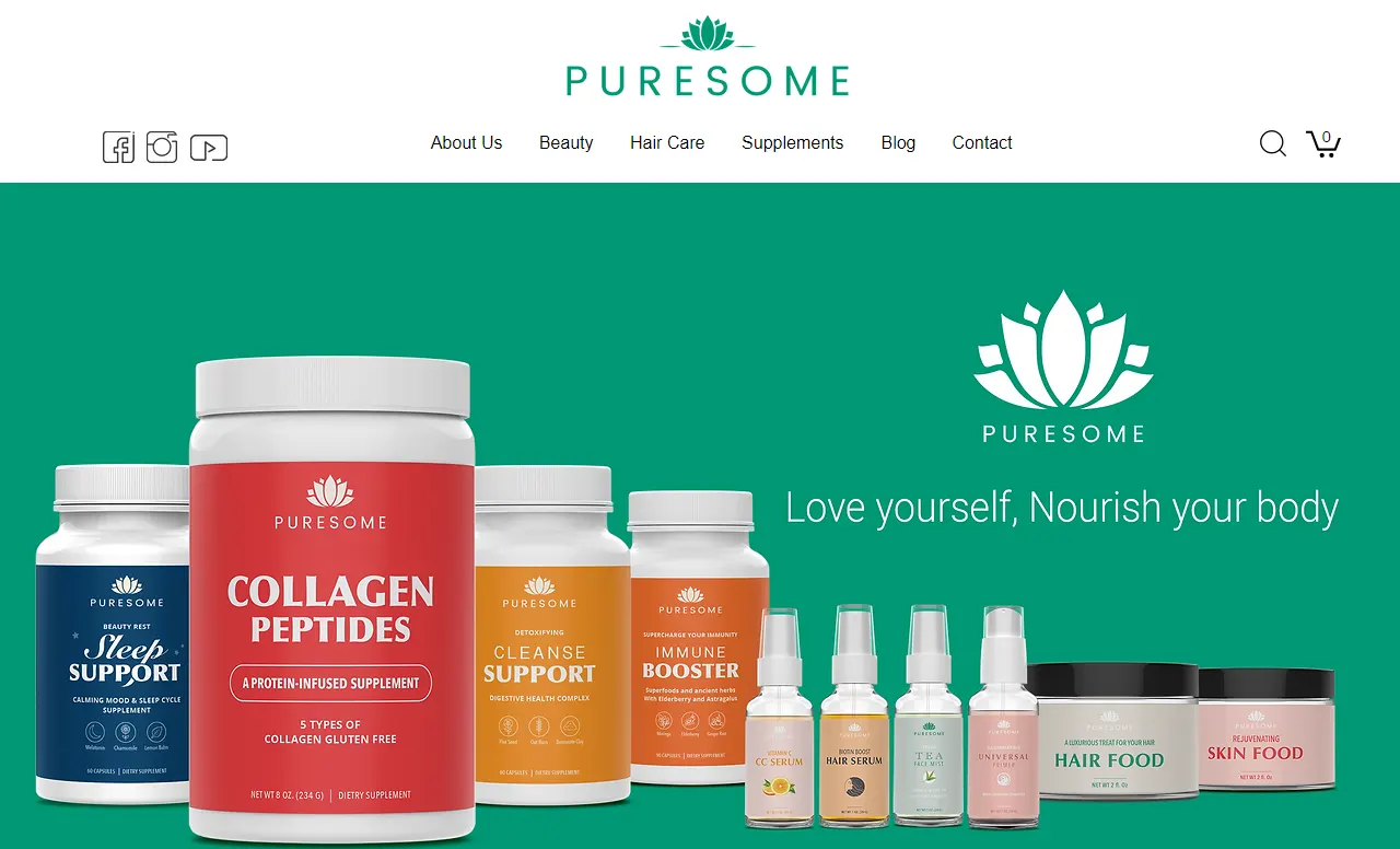 Homepage of Puresome