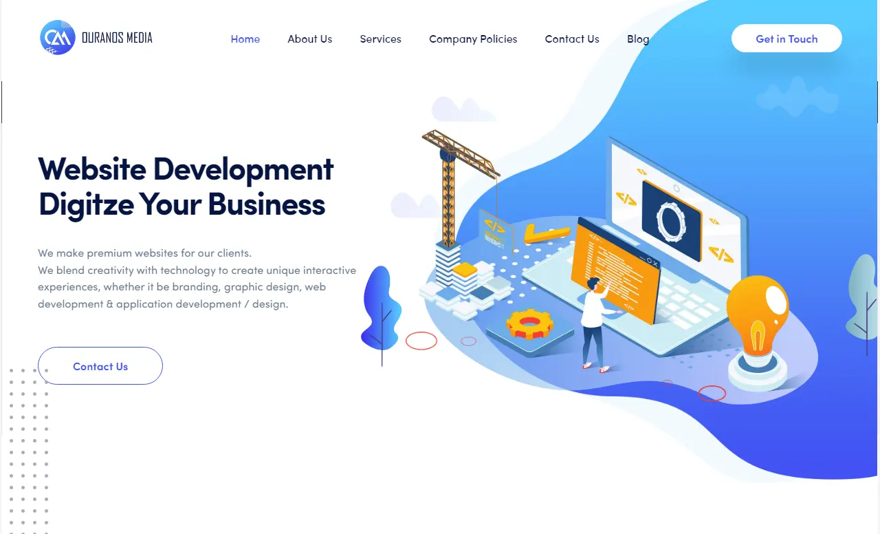 Homepage of Ouranos Media UK